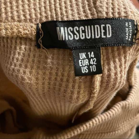 Missguided Loungewear Wide Leg Pants in Camel - Picture 4 of 4